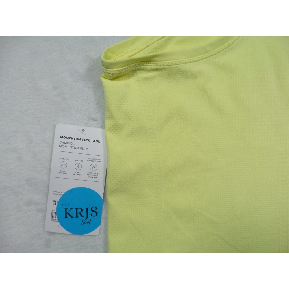 Athleta Top Womens Size Large Yellow Momentum Flex Tank 40+ UV Protection NWT - Picture 9 of 11